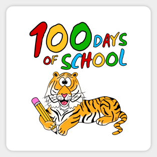 100 Days Of School Tiger Kindergarten Teacher 2022 Sticker